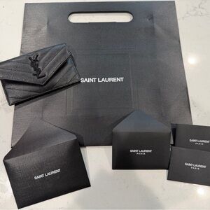 Saint Laurent Quilted Black Leather Wallet